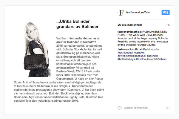 Intervju with Ulrika Bolinder at Fashionomics