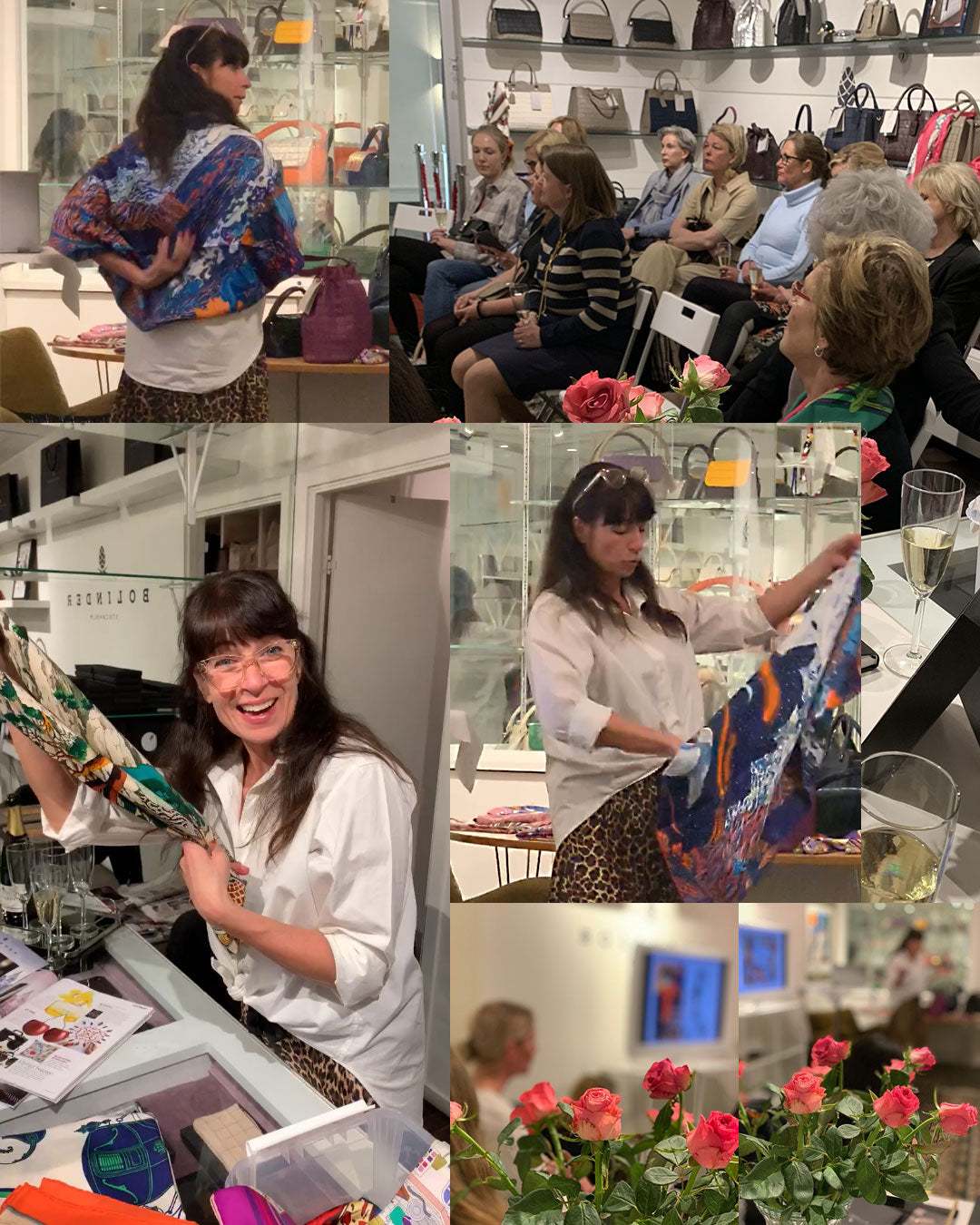 A lecture on the Scarf at Bolinder Stockholm Shop in Sturegallerian