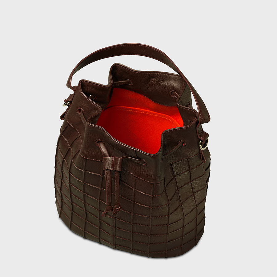 Jet Set Bucket Burgundy