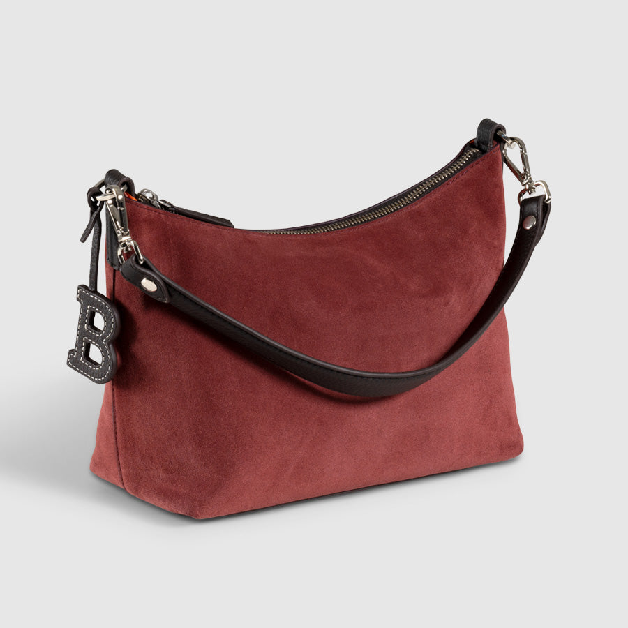 Mini Boho Suede Maroon