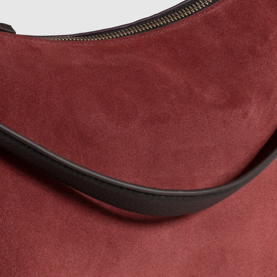 Mini Boho Suede Maroon