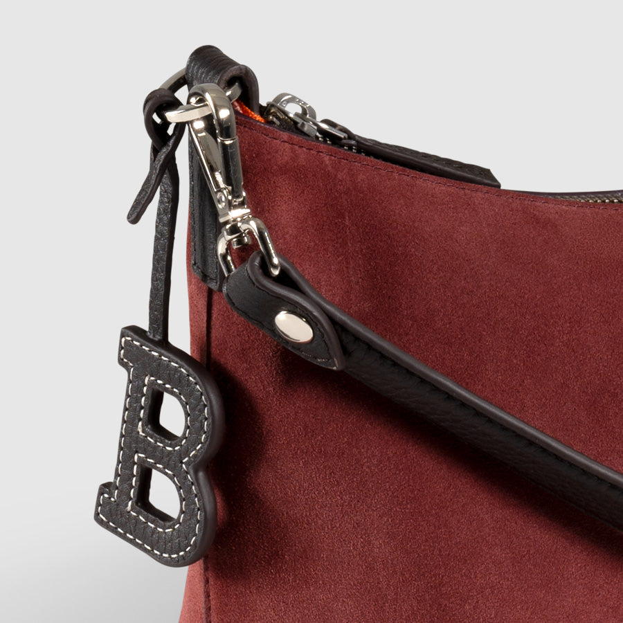 Mini Boho Suede Maroon