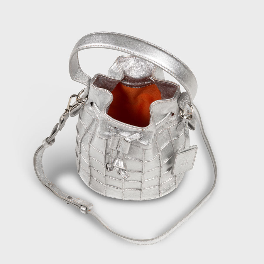 Jet Set Mini Bucket Silver