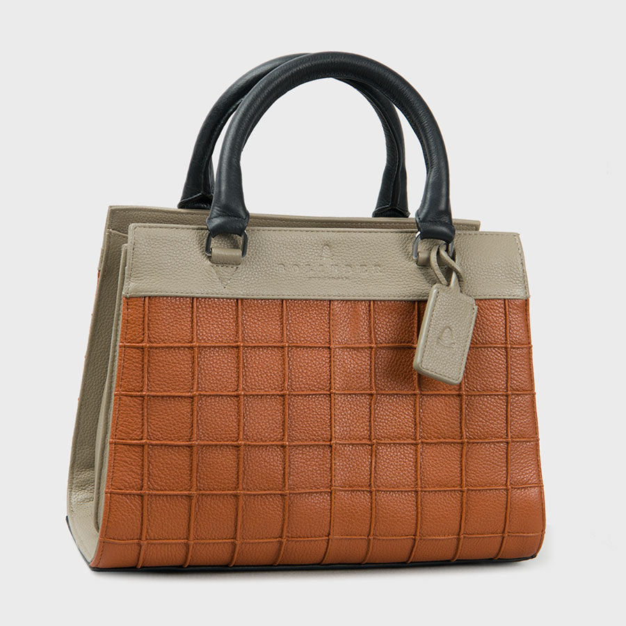 Dignity Mini Tote Multi Cognac Grey