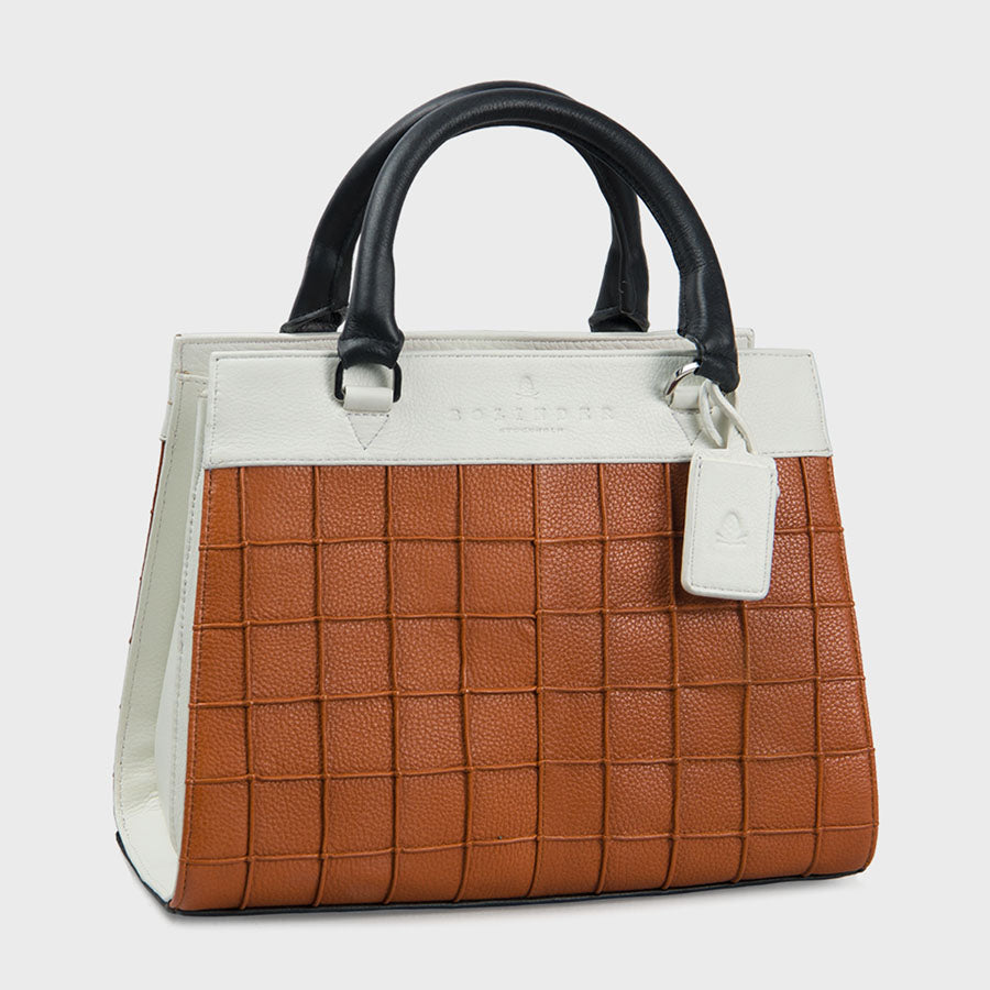 Dignity Mini Tote Multi Cognac White
