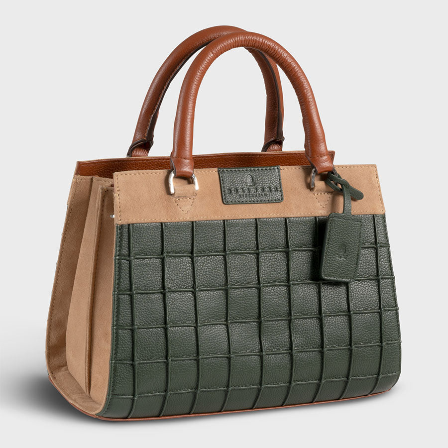 Dignity Mini Tote Multi Suede Green