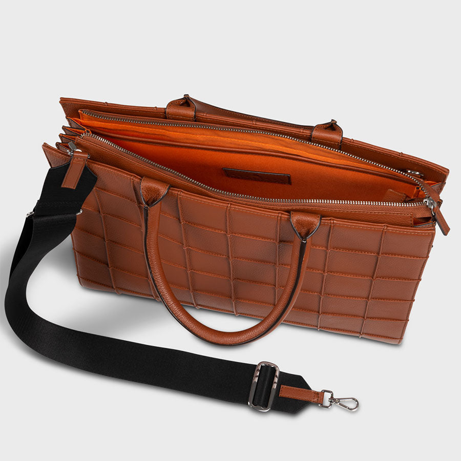 Sofia Briefcase Cognac