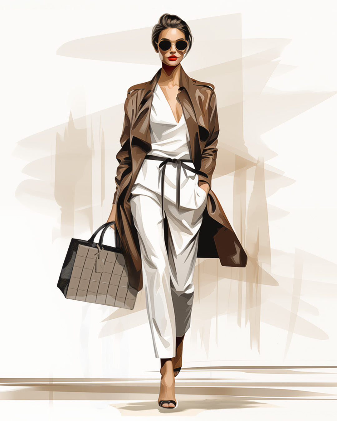 Sofia Mini Tote Multi Croco Brown