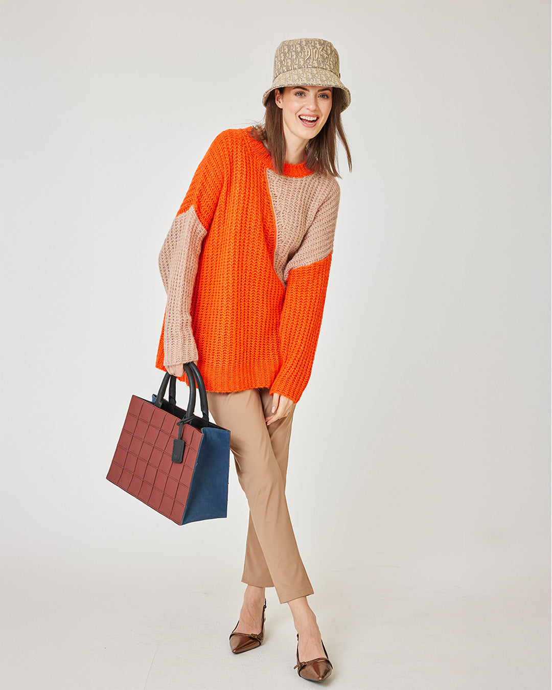 Sofia Mini Tote Multi Suede Brown