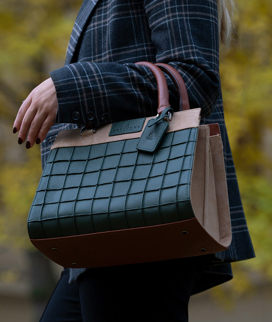 Mini Tote Multi Suede Green