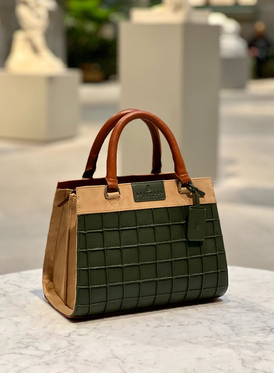 Mini Tote Multi Suede Green