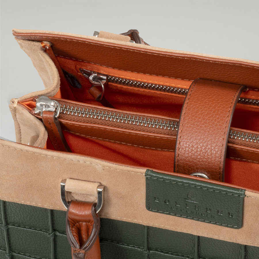 Mini Tote Multi Suede Green