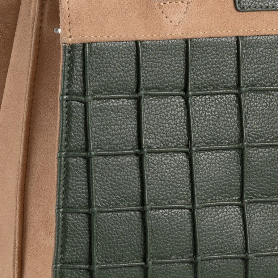 Mini Tote Multi Suede Green