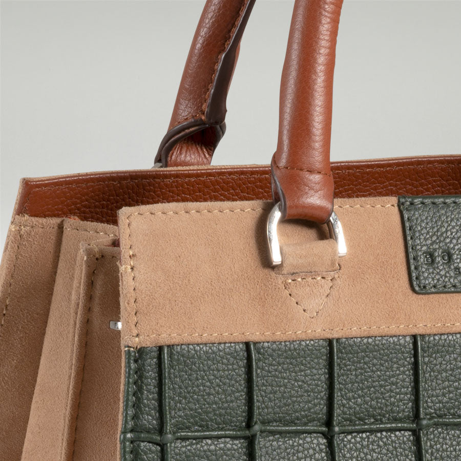 Mini Tote Multi Suede Green