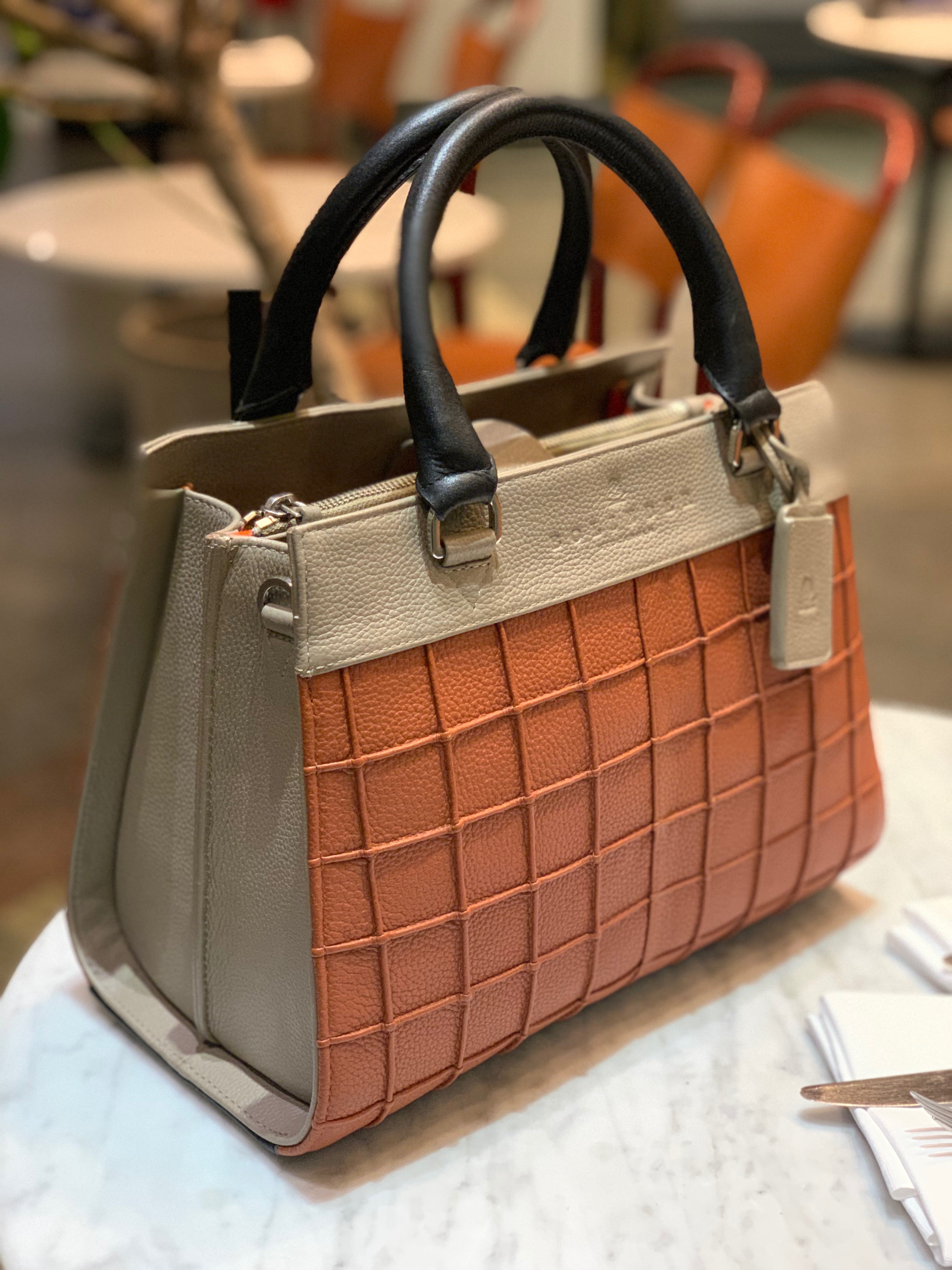 Mini Tote Multi Cognac Grey