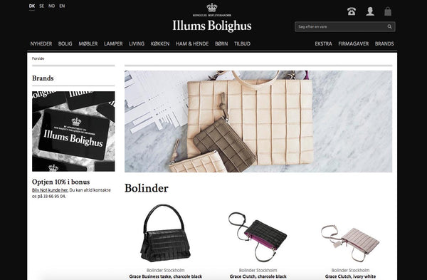 Bolinder Stockholm now avaiable at Illums Bolighus webstore