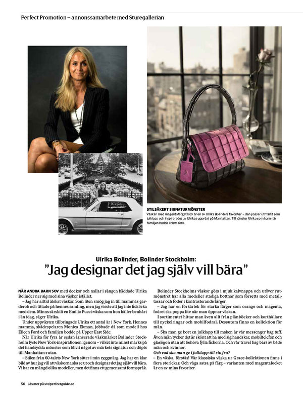 Interview with Ulrika in "Perfect Guide", SvD Magazine
