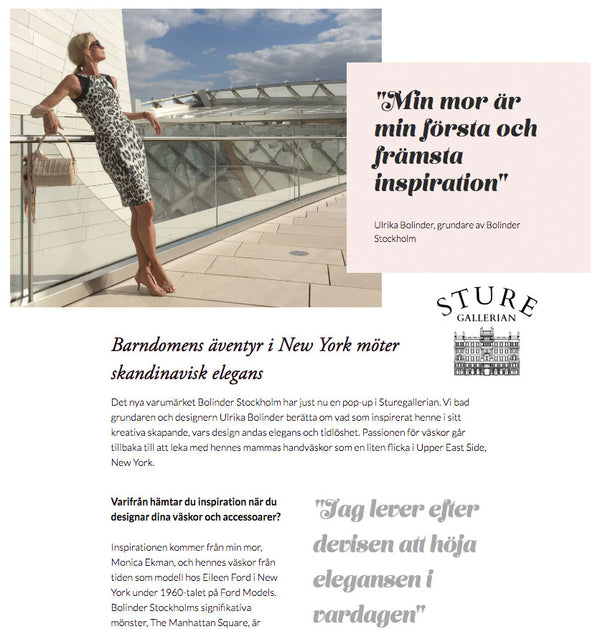 Interview with Ulrika Bolinder