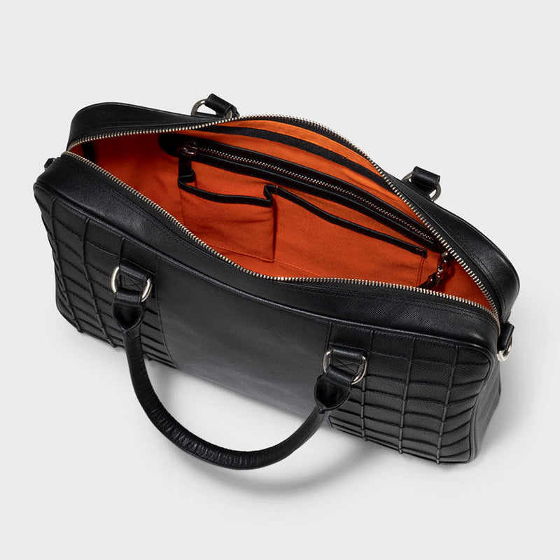 Dignity Briefcase Saffiano Black