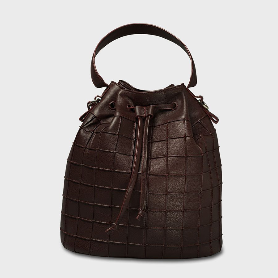 Jet Set Bucket Burgundy