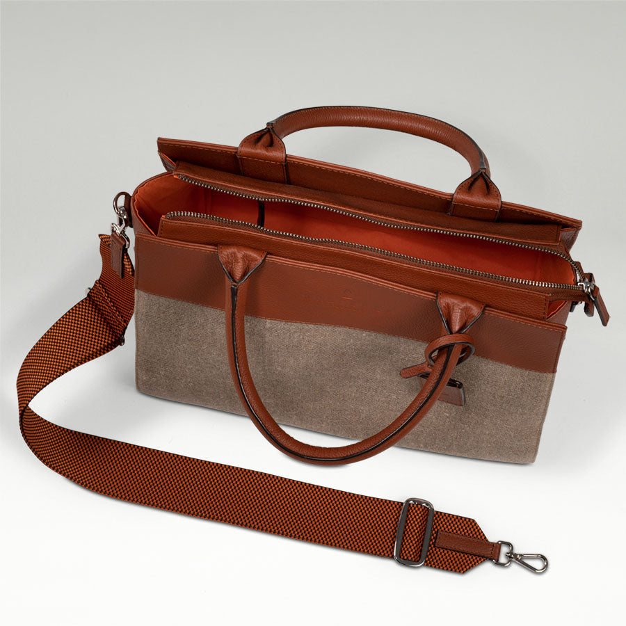 Shoulder Strap Woven Cognac 