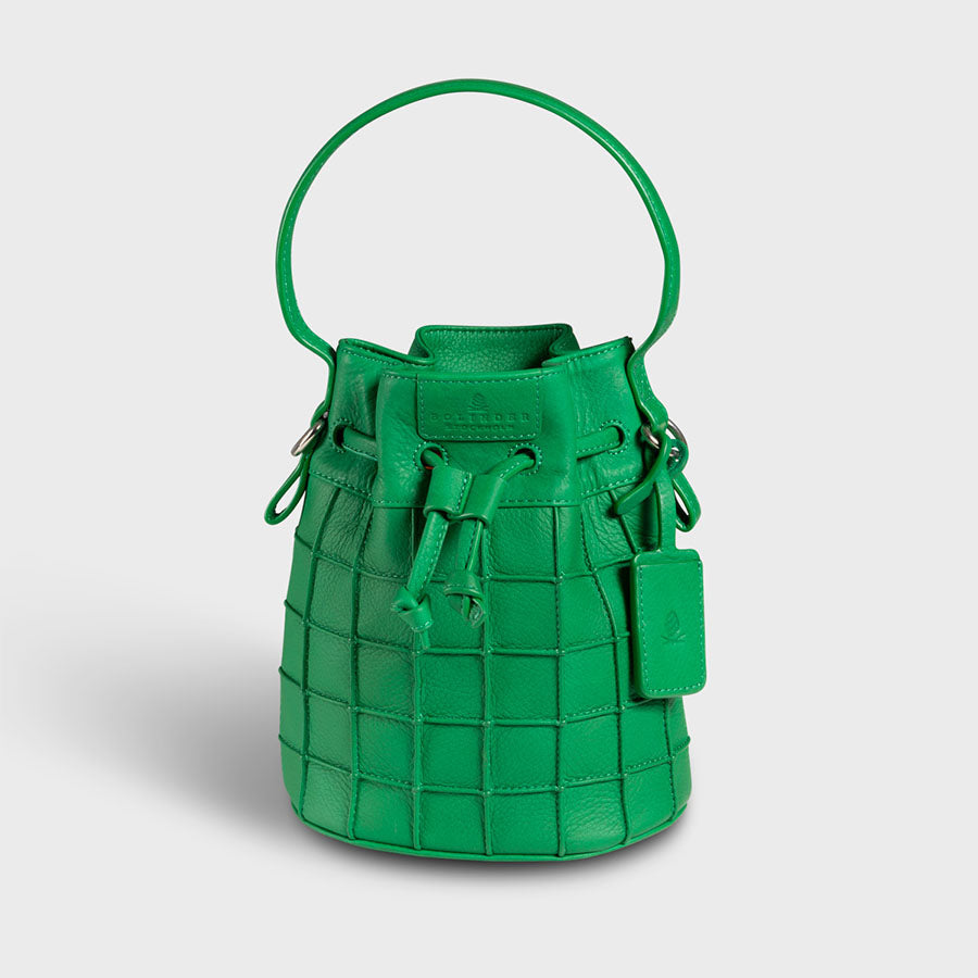 Jet Set Mini Bucket Emerald Bag | Bolinder
