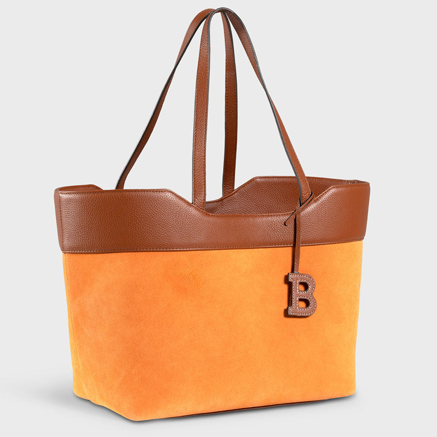 Monica Tote Suede Orange | Bolinder
