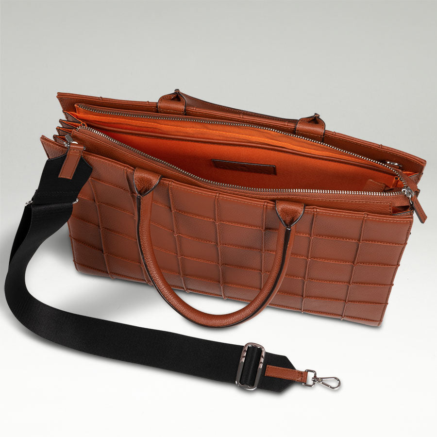 Shoulder Strap Black Cognac 