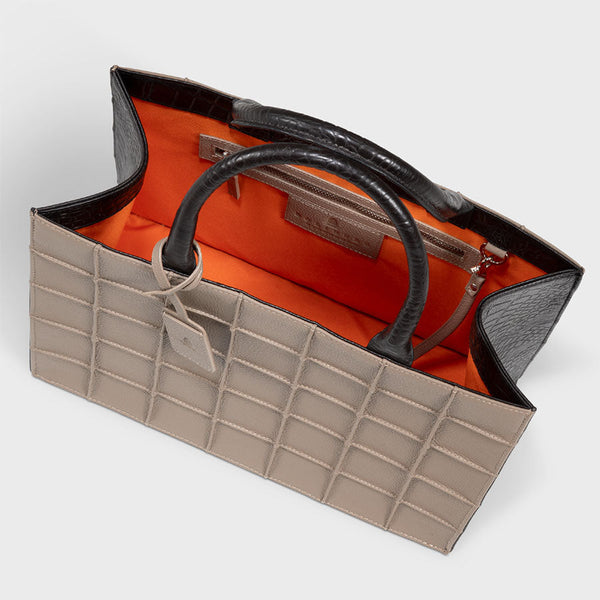 Sofia Mini Tote Multi Croco Brown