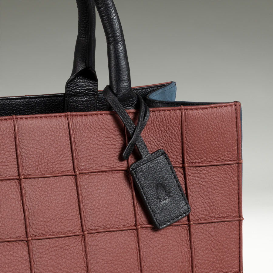 Sofia Woven Colorblock Tote