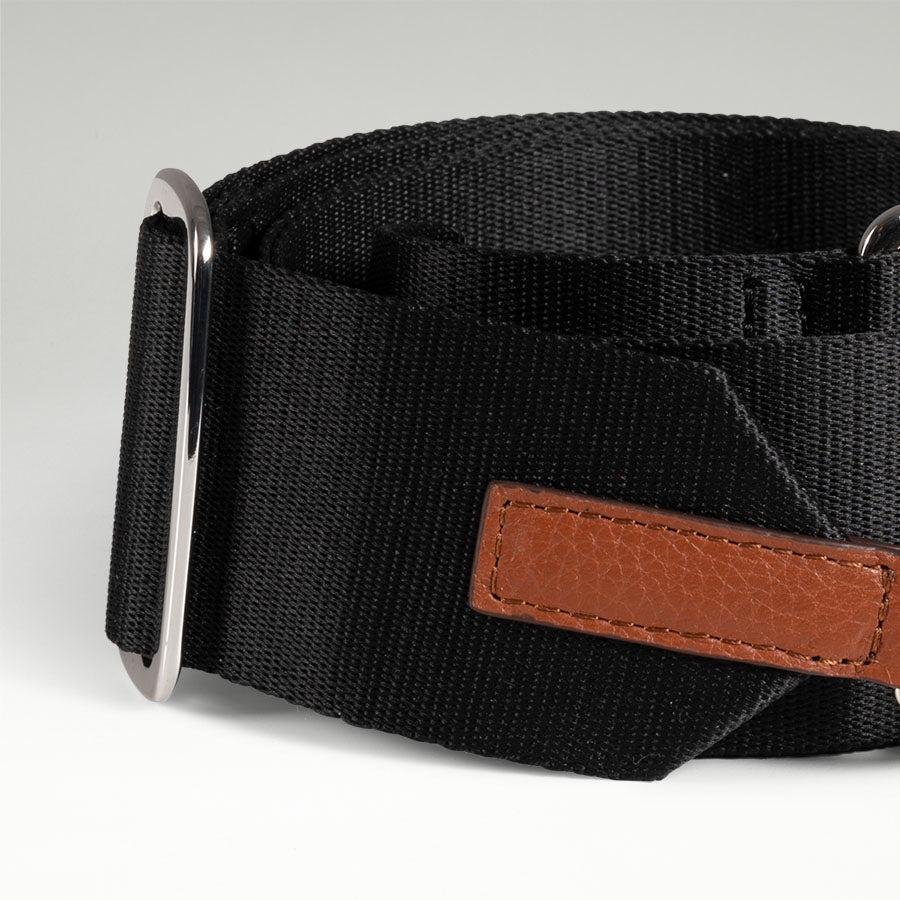 Shoulder Strap Black Cognac 