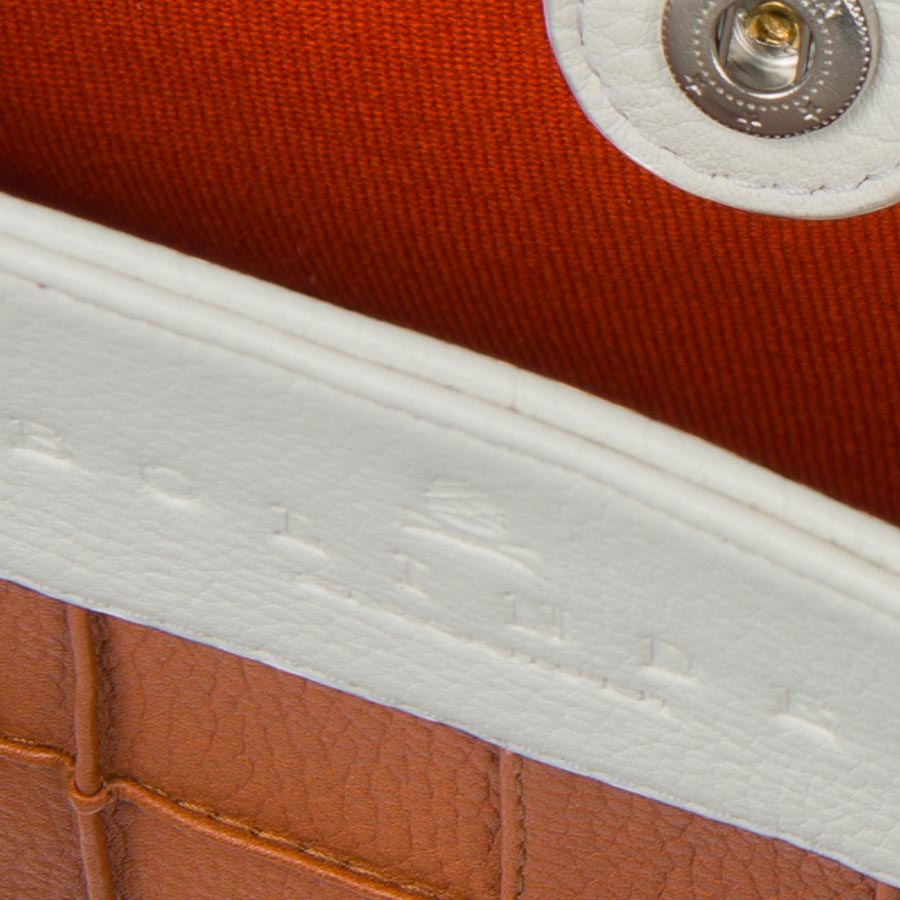 Mini Tote Multi Cognac White 