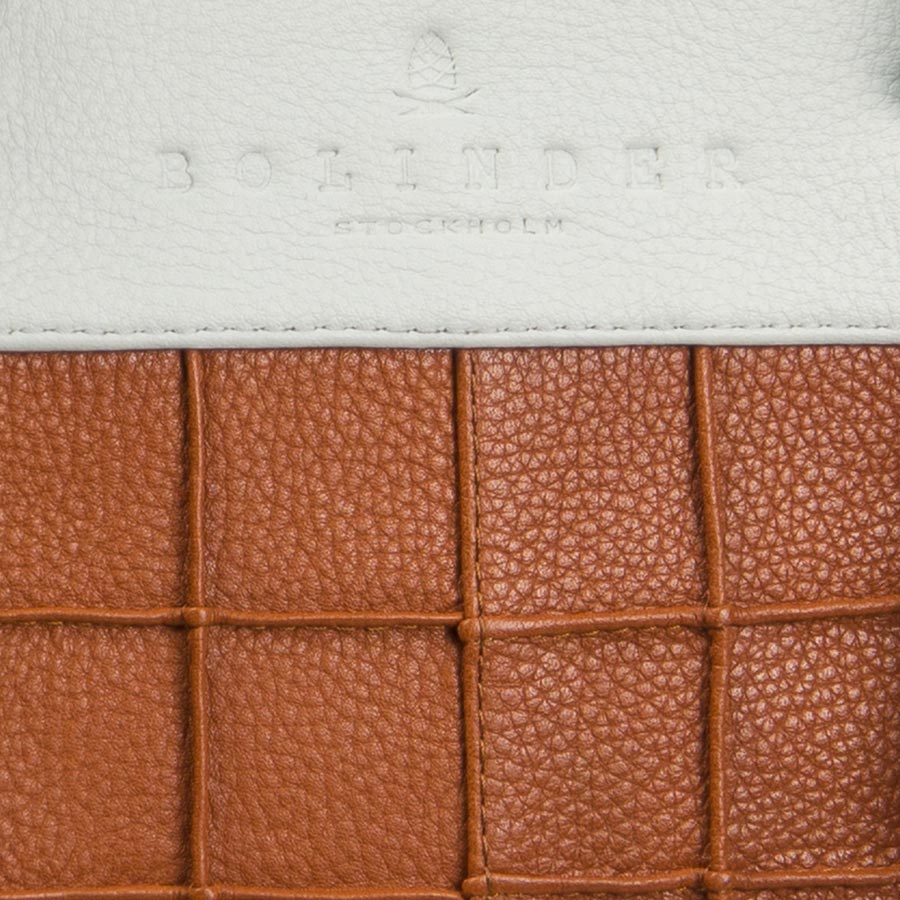 Mini Tote Multi Cognac White 