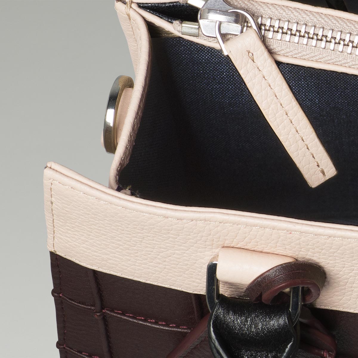 Mini Tote Multi Burgundy 