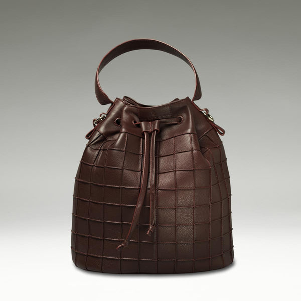 Burgundy bucket bag shop